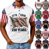 Herren locker und lässig Flaggen-Buchstaben-Print T-Shirt Kurzarm-Top