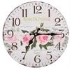Vintage Classic Round Wall Clock Flower Home Office Living Room Timer Analog