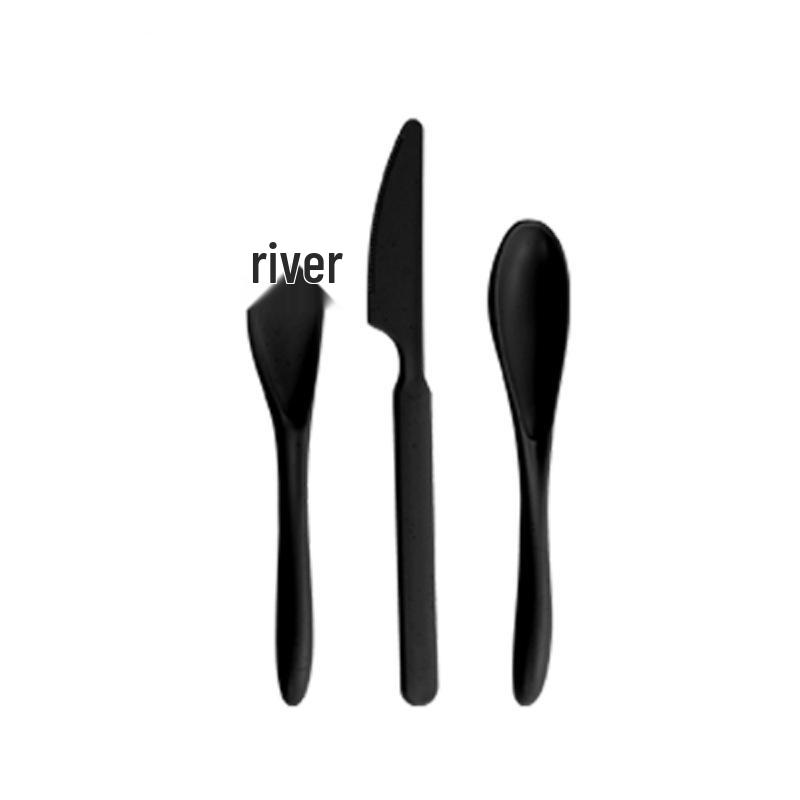 

Portable Wheat Straw Tableware Set - Knife, Fork & Spoon for Outdoor & Travel, Ideal for Children & Students.