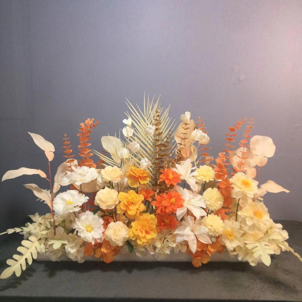 Großes Seidenblumen Hochzeitsgang & T-Bühnen Dekorationsset