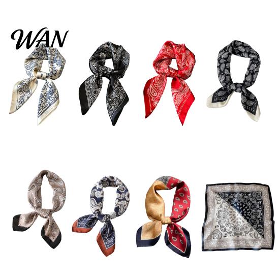 Professional Silky Neck Scarf Paisley Printing Smooth Texture Wrinkle-Resistant Windproof Collar Tie Imitation Silk Commuting Business Layering
