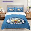 """Manchester City Football Club Emblem" Dreiteiliges Set""" (1 Bettbezug + 2 Kissenbezüge, ohne Füllung) 2D-Flache Bettbezug und Kissenbezug