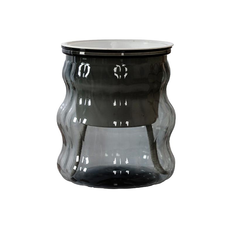 

Мини-горшок для цветов с самополивом, аквариум, прозрачные пластиковые горшки для растений, самополивной горшок для растений, ваза для украшения дома серый