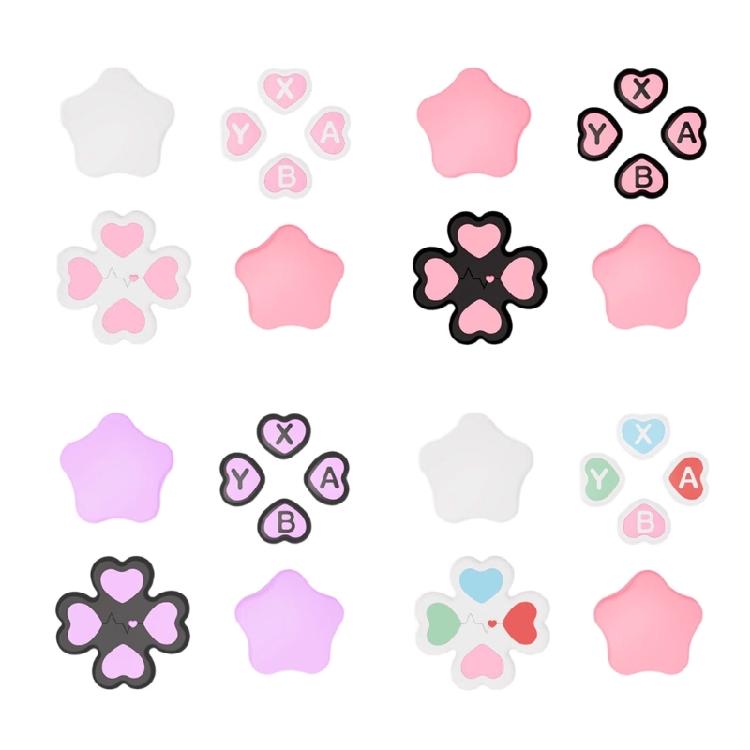 Soft Joystick Covers Gaming Accessories Protective Stickers D-pad Button ABXY Key Sticker Thumb Stick Grip Caps