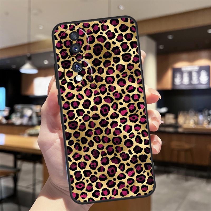 Luxury Leopard Case For Honor Magic 7 5 6 8 Lite Honor 400 200 Pro 50 70 90 X8c X9a X9b X9c X9d Win RT Cover