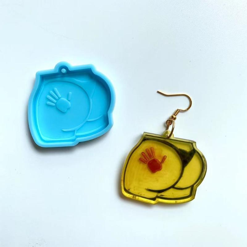 Cute Butt Shape Dangler Casting Silicone Mould Handmade Craft Gift for Family Various Beautiful Decorations Durable