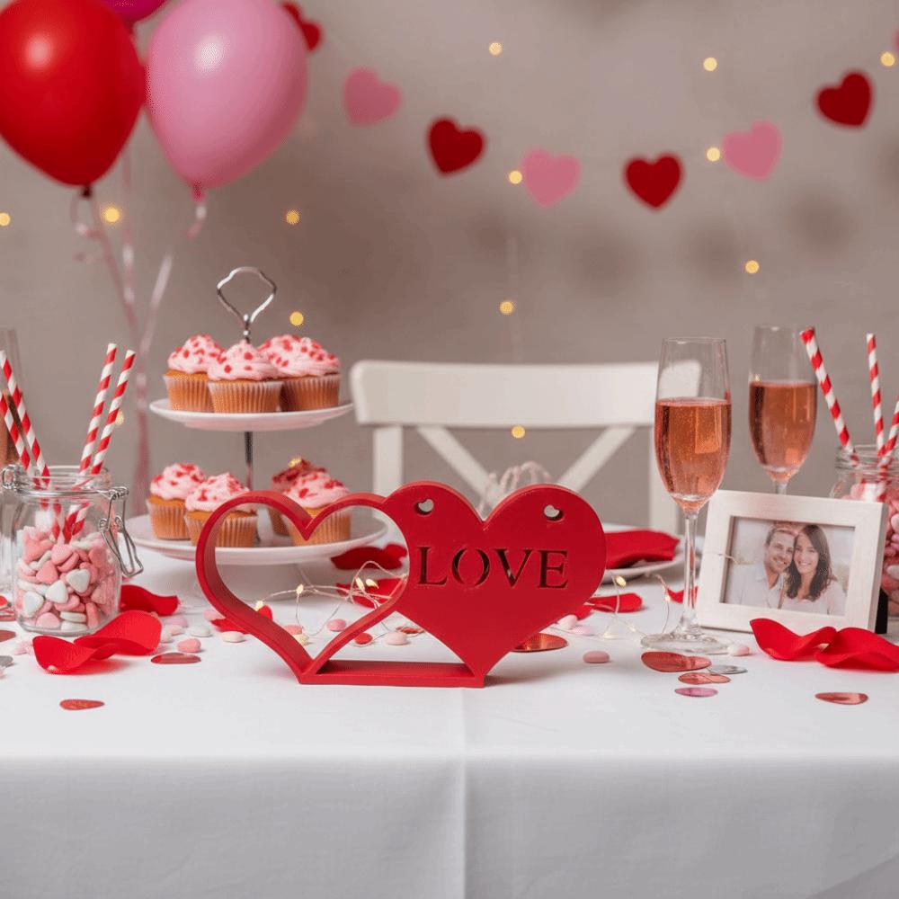 Heart to Heart Red Love Knot Ornament Art Craft LOVE Ornaments  Couple Atmosphere Decor