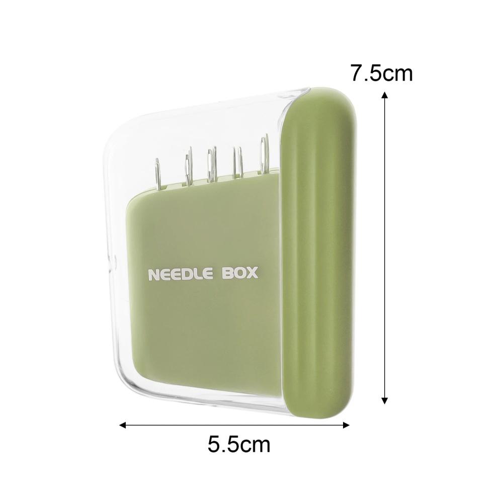 

Magnetic Sewing Needle Box with Needle Portable 5 Size Embroidery Needles Magnet Storage Case DIY Craft Sewing Accessories Home зелений