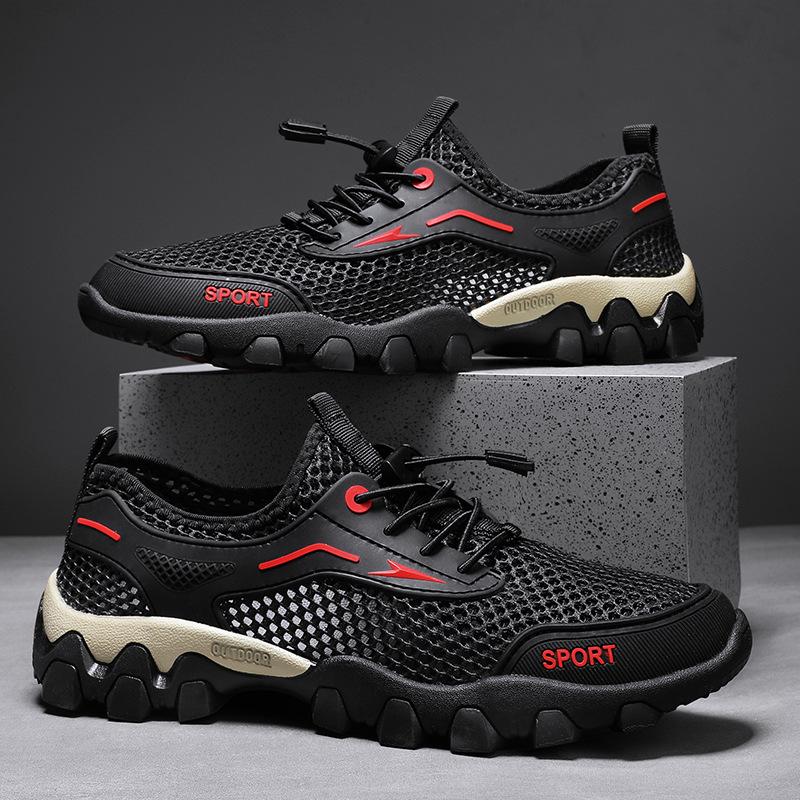New summer sandals men's mesh thin breathable casual shoes men's outdoor sports shoes travel hiking shoes
