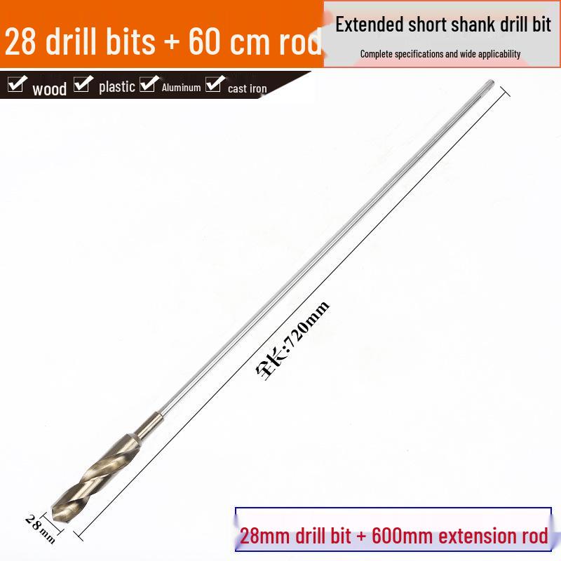 1-Meter Extra Long Twist Drill Bit with Small Shank for Deep Hole Woodworking and Tree Drilling