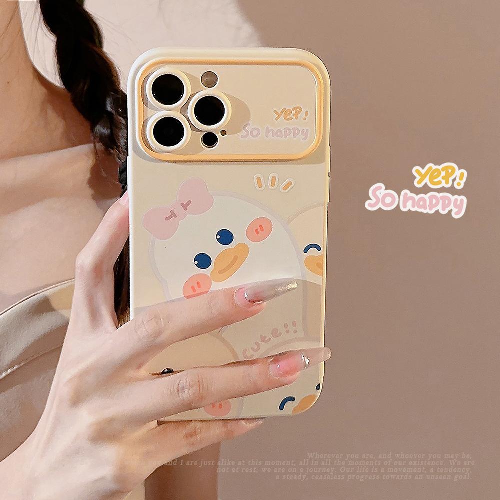 Bow Duck Suitable for IPhone14 IPhone Case 13pro Max Soft Cute 11 Female 15 Soft Huawei 16