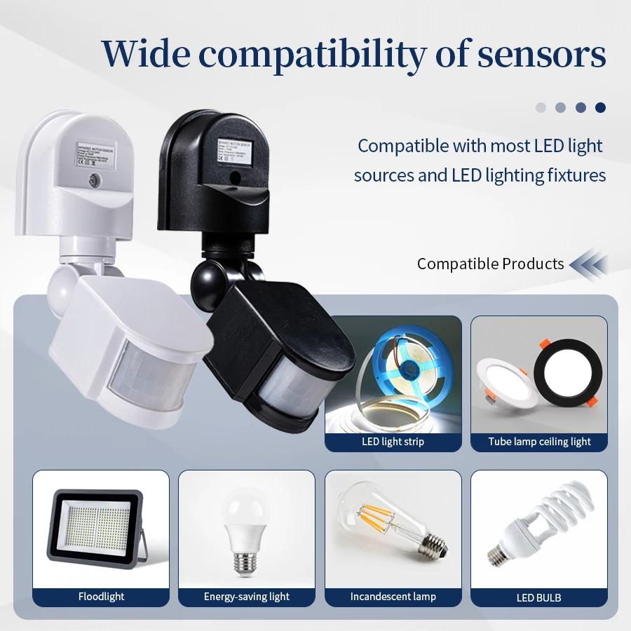 Comutator senzor de mișcare AC110-240V Detector automat de inducție în infraroșu pentru corpul uman Temporizator de întârziere pentru senzor de lumină de interior de uz casnic