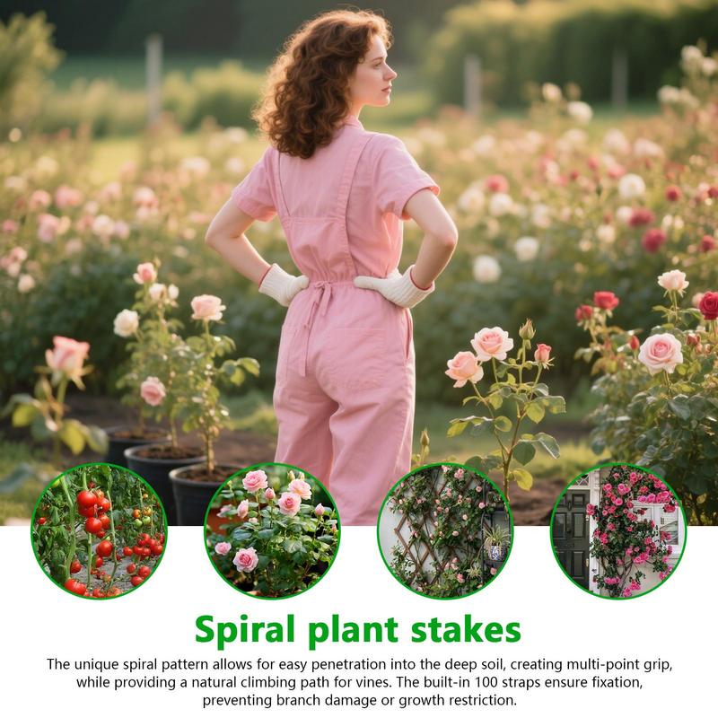 

Tomato Stakes Metal Climbing Plant Twist Stake Wind-Resistant Structure Garden Vine Plants Support Sticks For Fruit Vegetables China Mainland