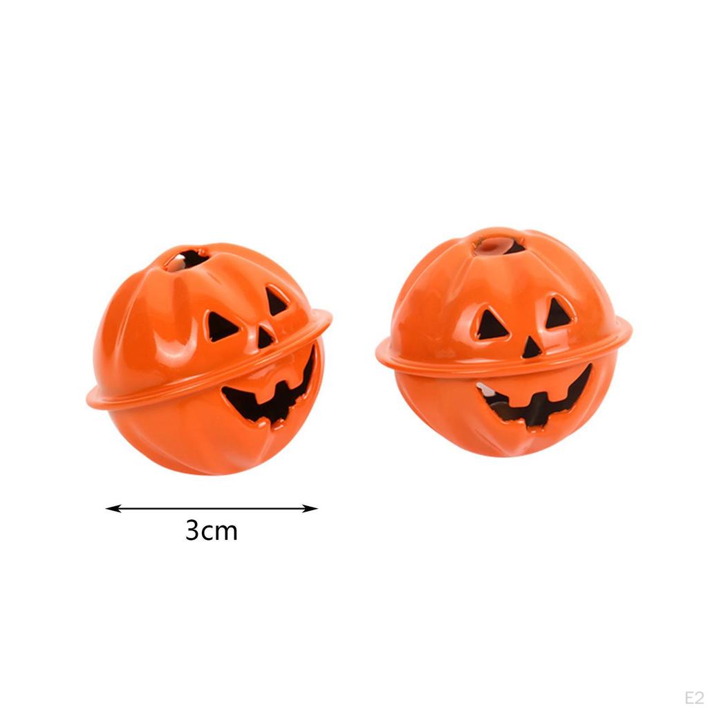 Festive Pumpkin Shaped Jingle Bells for DIY Crafts and Celebrations
