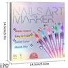 Pera na nail art, Sada 12 barev 0,5MM Markery na nail art, Rychleschnoucí gelové markery na nehty, 3D laky v peru pro grafiku, tečkování, linkování a malování