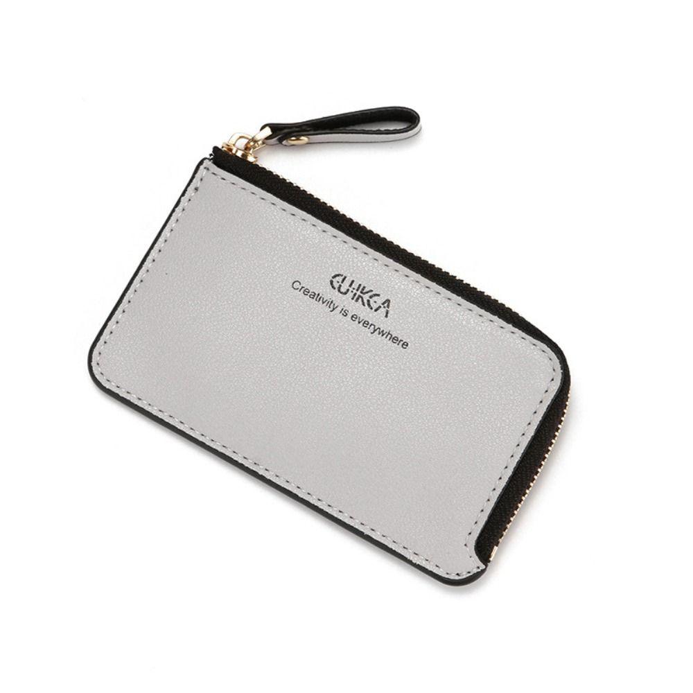 

Fashion Slim Men s Leather Small Wallet Credit Card Holder Wallet Mini Cash Zipper Coin Purse Mens Leather Wallet серый