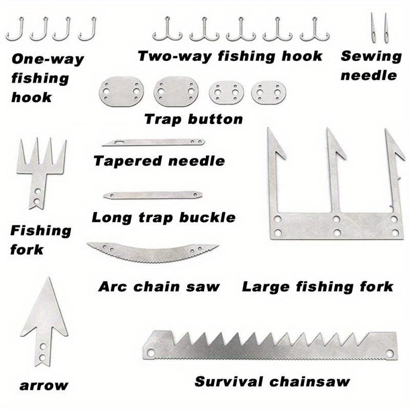 Outdoor Multi-purpose Stainless Steel Tool Card Trap Fish Hook/ Outdoor Camping Tool