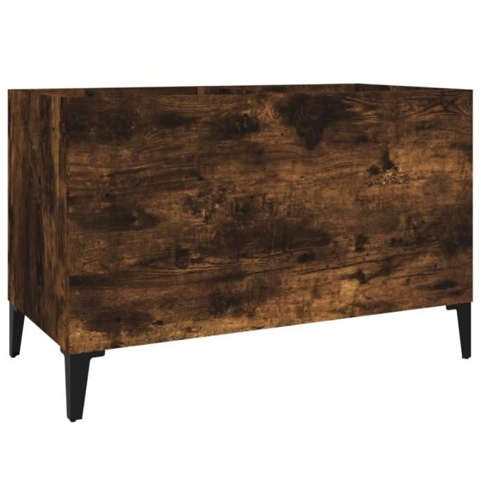 VidaXL Record Cabinet Smoked Oak 74.5x38x48 Cm Engineered Wood 831970
