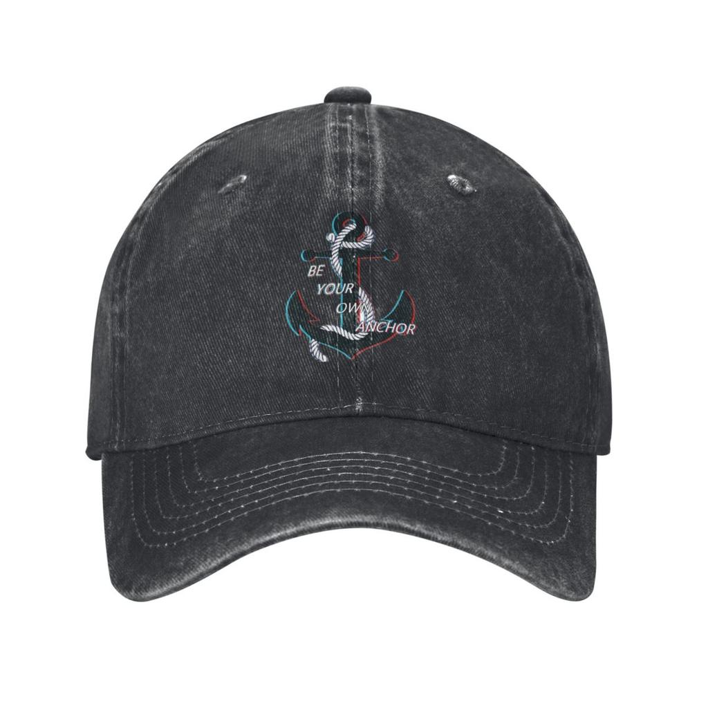 Be Your Own Anchor Summer Retro Denim Washed Baseball Caps Female Cowboy Sunscreen Hats Rock Mens Snapback Cap