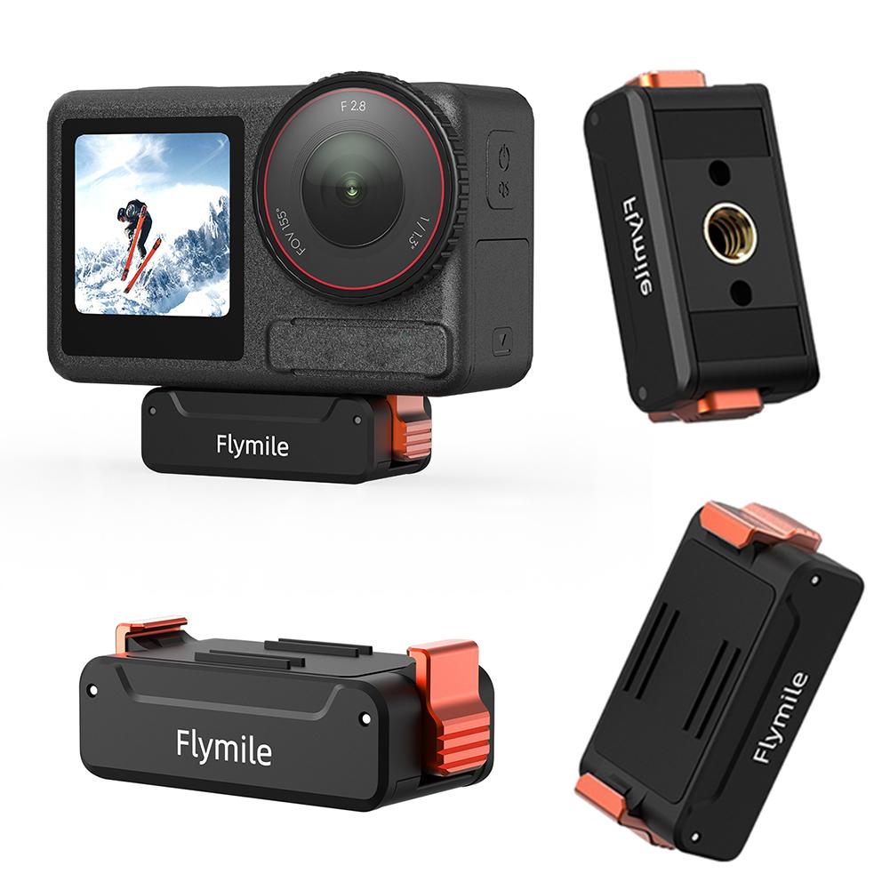 For DJI ACTION 4/5 Pro Sport Camera Magnetic Base Anti-Slip Camera Mount Adapter 1/4" Screw Quick Release Adapter Extension Base