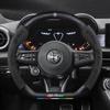 Für GT 147 156 159 166 Giulia Tonale Stelvio Giulietta Mito Milano Auto Prägung Wildleder Kohlefaser Lenkradabdeckung