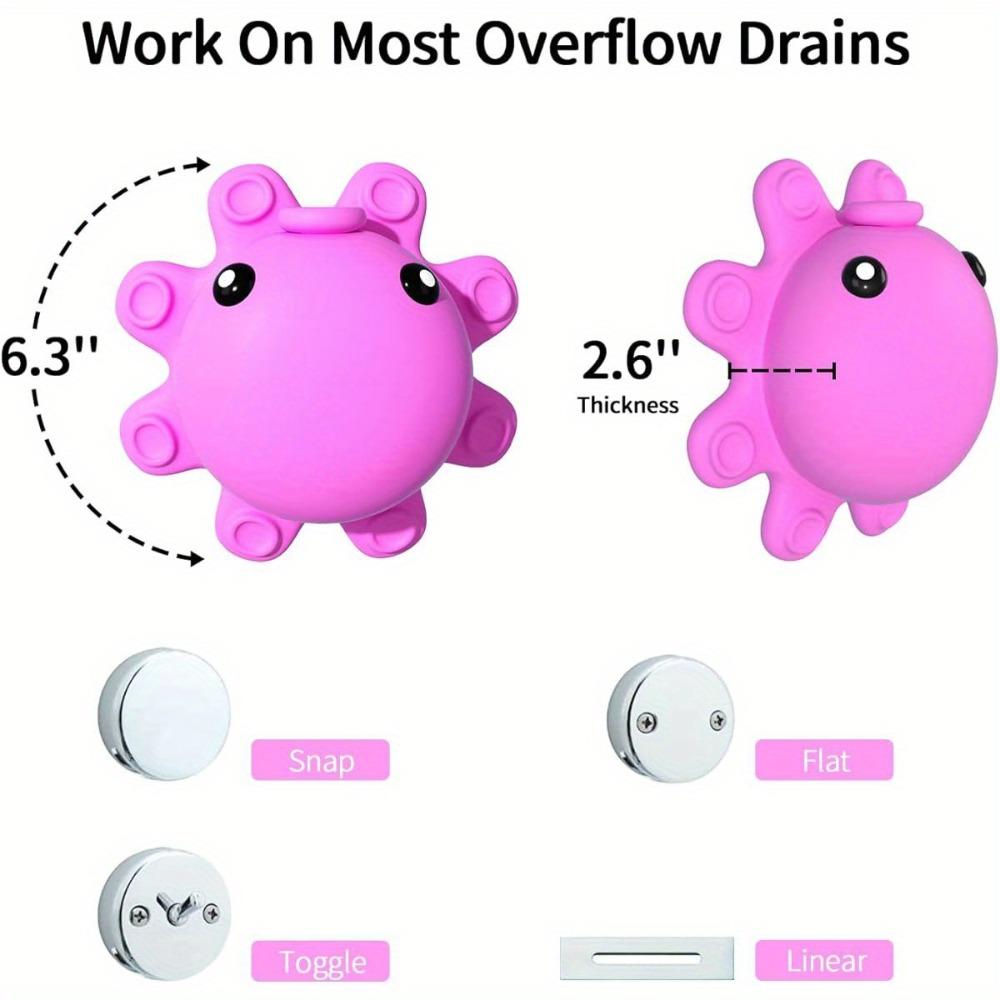 Silicone Bathtub Overflow Drain Cover with Suction Cup for Deeper Bath Water Depth Increase Bathroom Accessories Sink Drain