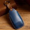 Genuine Leather Car Key Cover for Geely Models - Handmade Protection.