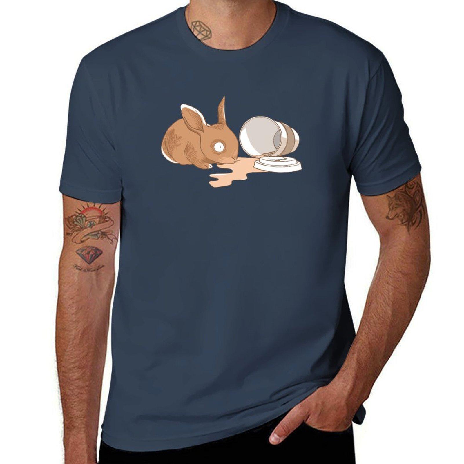 Coffy Rabbit Tshirt Daily Wear Plain Short Sleeve Shirt S