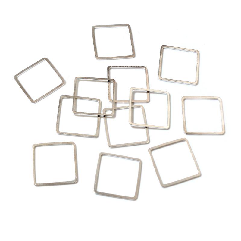 15 20 25 mm Brass Closed Square Ring Earring Wires Hoops Pendant Connectors Rings For DIY Jewelry Making Supplies Accessories