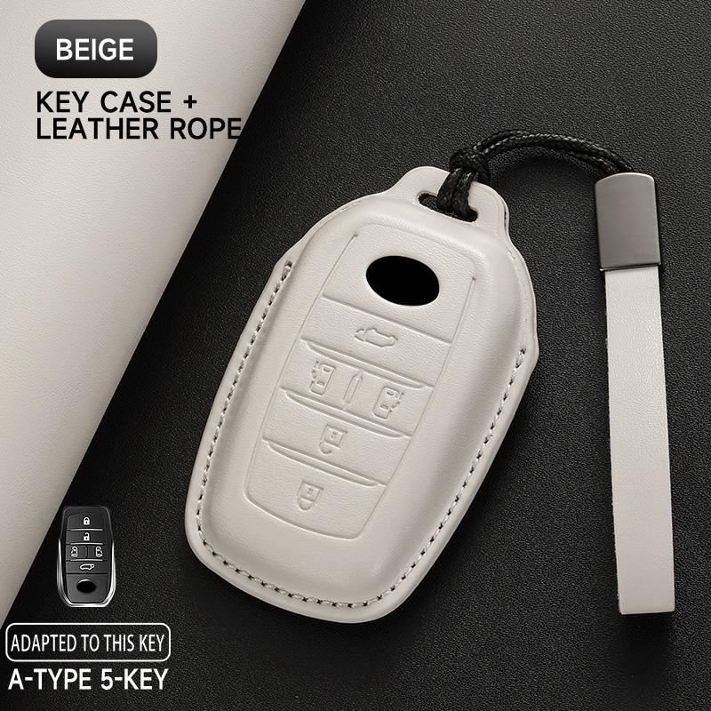 Leder Auto Schlüsselhülle Schutzhülle Schlüsselanhänger Für Toyota Vellfire Alphard 30 Serie Previa Tarago 5 6 Zubehör