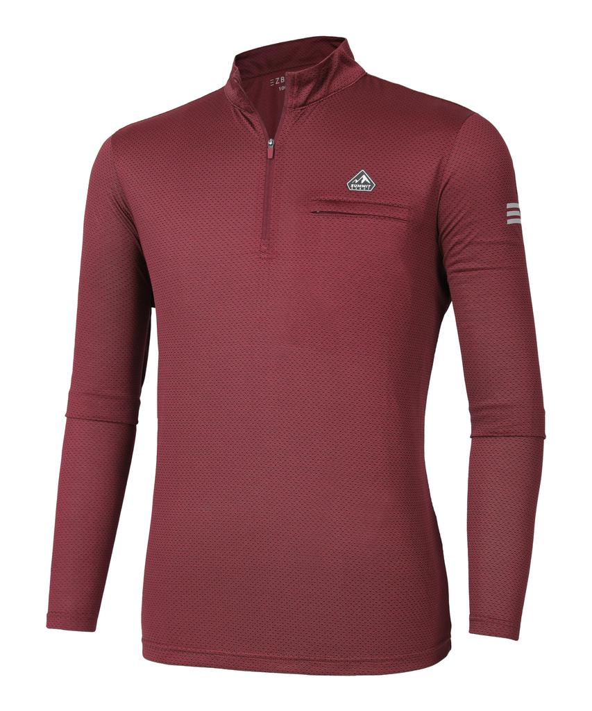 EXTRASPORTY [2Pack] Men'S Simple Mood Long Sleeve Zip-Up T-Shirt 5 Colors (Type B)
