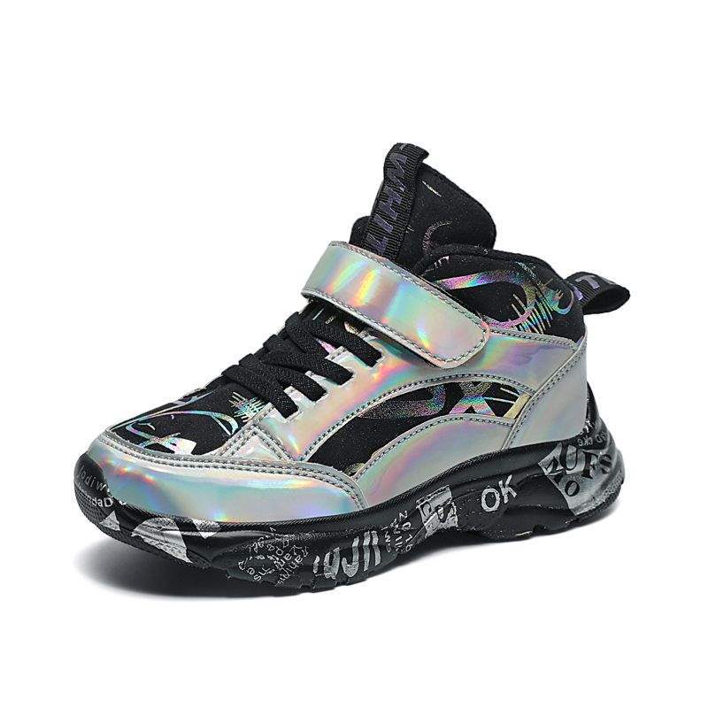 Boys cotton shoes 2025 new winter thickened and velvet two cotton sports shoes children's autumn and winter warm boys shoes tide