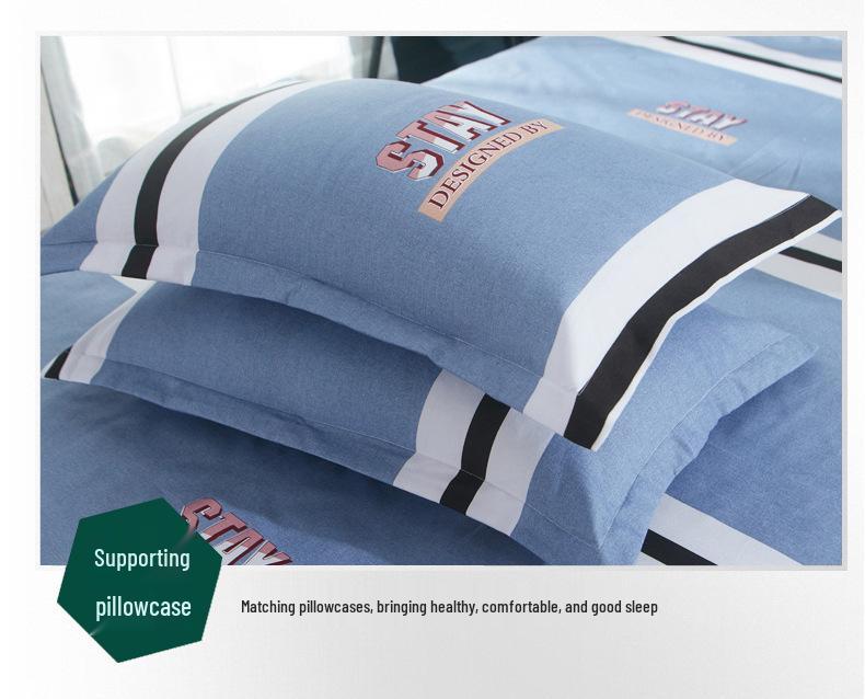 Four-Piece INS Style Cartoon Bedding Set: A-Class Single Duvet Cover, Universal for All Seasons