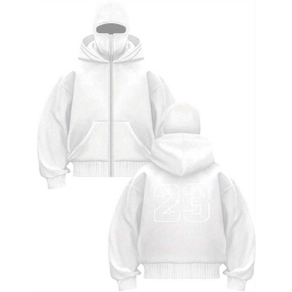 Men's Casual Loose Fit Hooded Sweatshirt with Zipup Hoodie Men's Zipper Hoodie Letter Full zip sportswear for teenagers