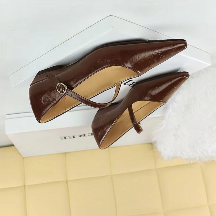Fashion Designer Vintage Spring Women Mary Jane Shoes Fashion Shallow Buckle Shoes Elegant Low Heel Shoes Zaptos Mujer