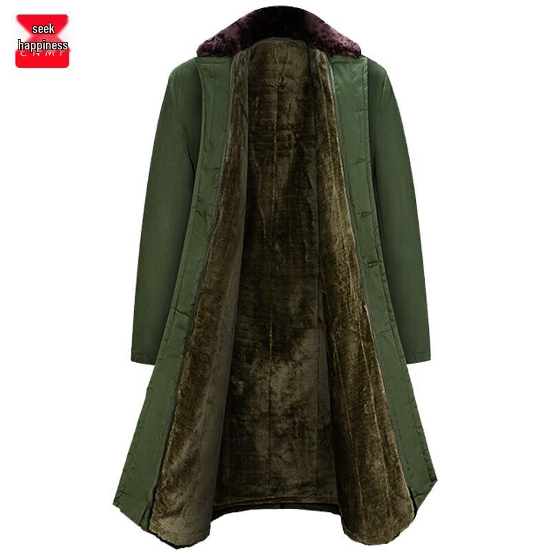 CNMF 605 Winter Thickened Plush-Lined Work Greatcoat One Size