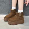 Retro snow boots new winter thick-soled small warm and cold casual shoes