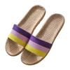 Unisex Thick-Bottom Rattan Straw Linen Slippers for All Seasons