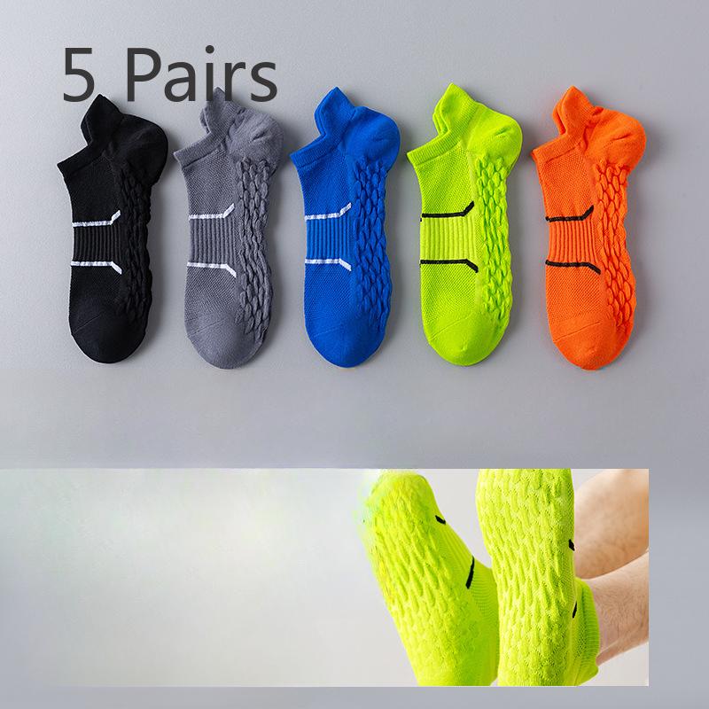 5 Pairs of Men's Summer Thin Type Breathable Deodorizing 7a Antibacterial Running Badminton Socks