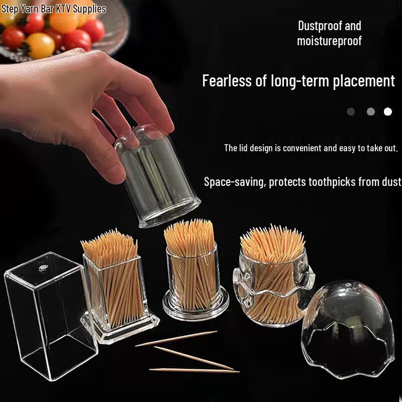 Zhi Shi Commercial Acrylic Toothpick & Powder Bottle Dispenser