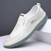 Men's Spring New Business Casual Leather Shoes Fashionable Soft Bottom Lightweight Flat Shoes Versatile One Step Shoes