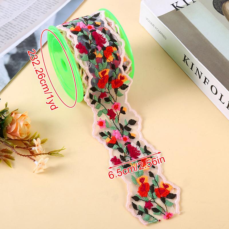 1Pc Hair Accessories Fashion Gift Wrap Rural Style Clothing Accessories Bohemia Embroidered Ribbon Handmade Materials