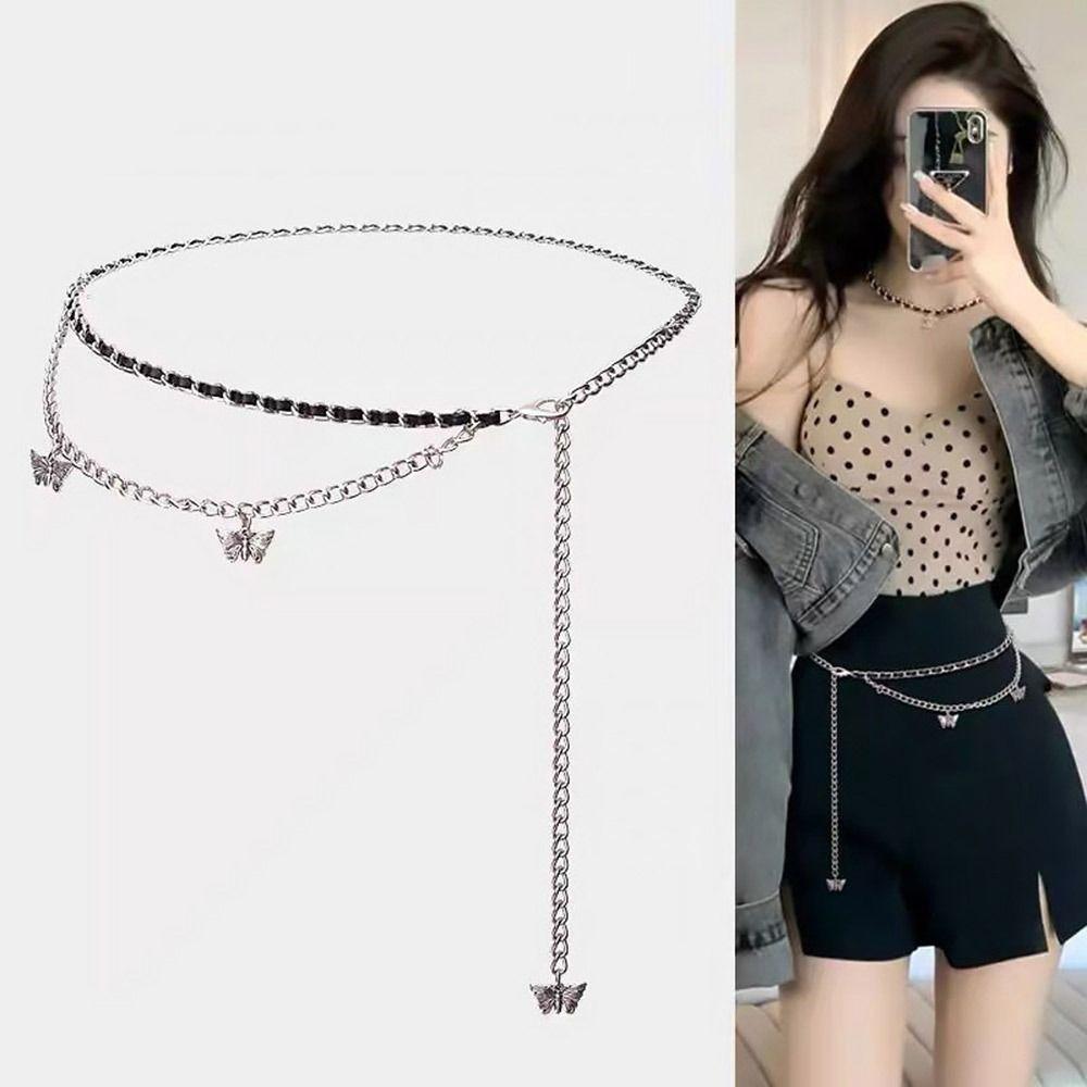 High-end High Waist Belts Butterfly Love Heart Weaving Waistband Strap  For Women Lady Girl Bridal