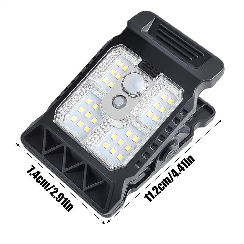 Outdoor Solar Clip-on Light with Motion Sensor Waterproof Outdoor Clip-on Solar Light 3-mode Safety Light Lighting Portable LED