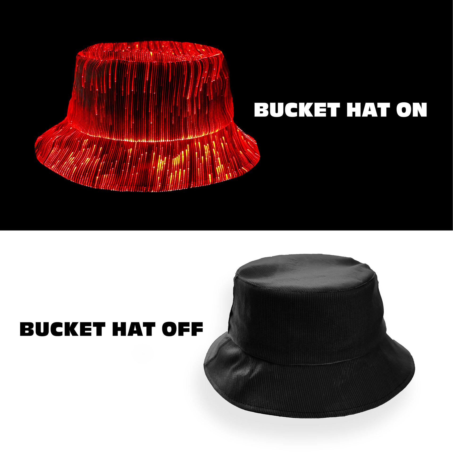 Luminous Warm Foldable Towel Bucket Hat for Autumn and Winter Curved Luminous Bucket Hat белый