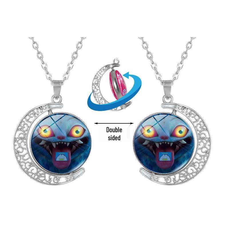 

Двосторонній обертовий кулон-місяць - K-POP Прикраси Тріо Мисливців на Демонів