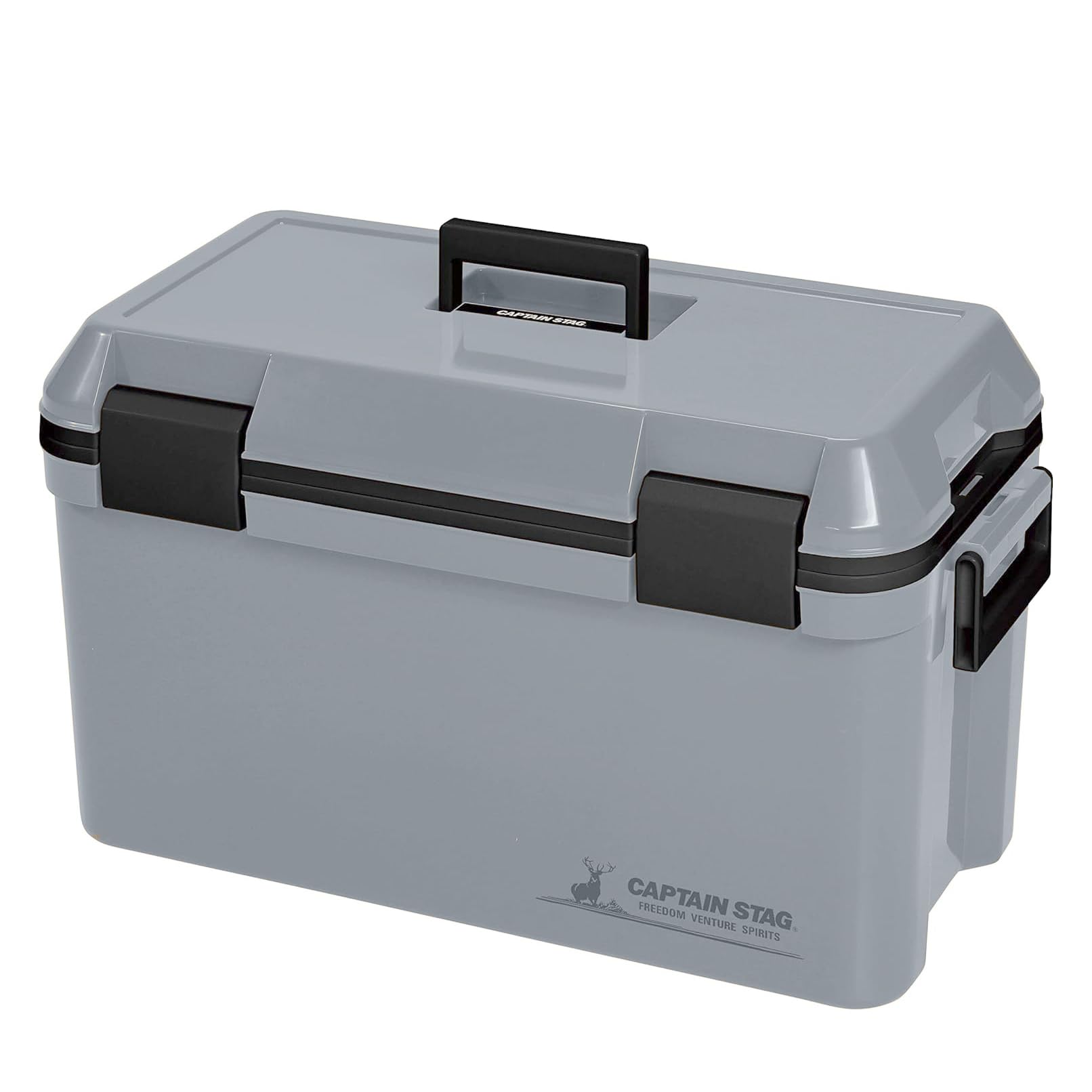 

CAPTAIN STAG Cooler Box 35L Capacity with Shoulder Belt Blue Gray Made in Japan UY-7095