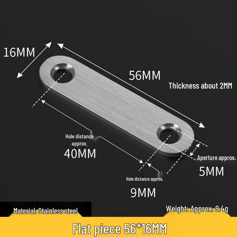 304 Stainless Steel Straight Plate Support Brackets