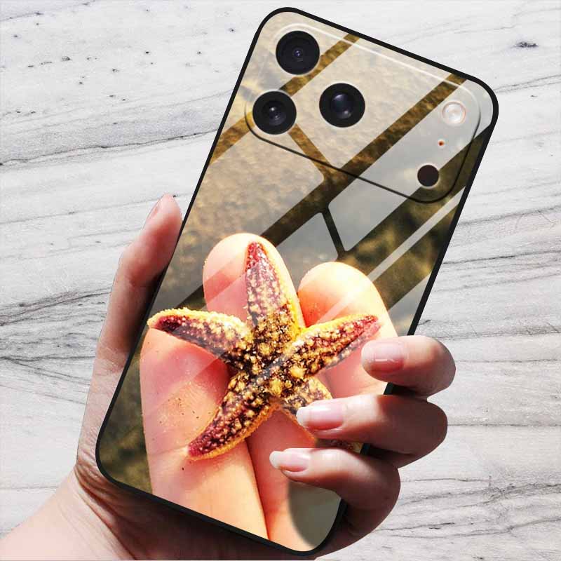 Cute Case For iPhone 17 Pro Plus Capa 17 Pro Max Bumper Luxury Tempered Glass Hard Back Cover iPhone17 Air Funda Animal Patterns