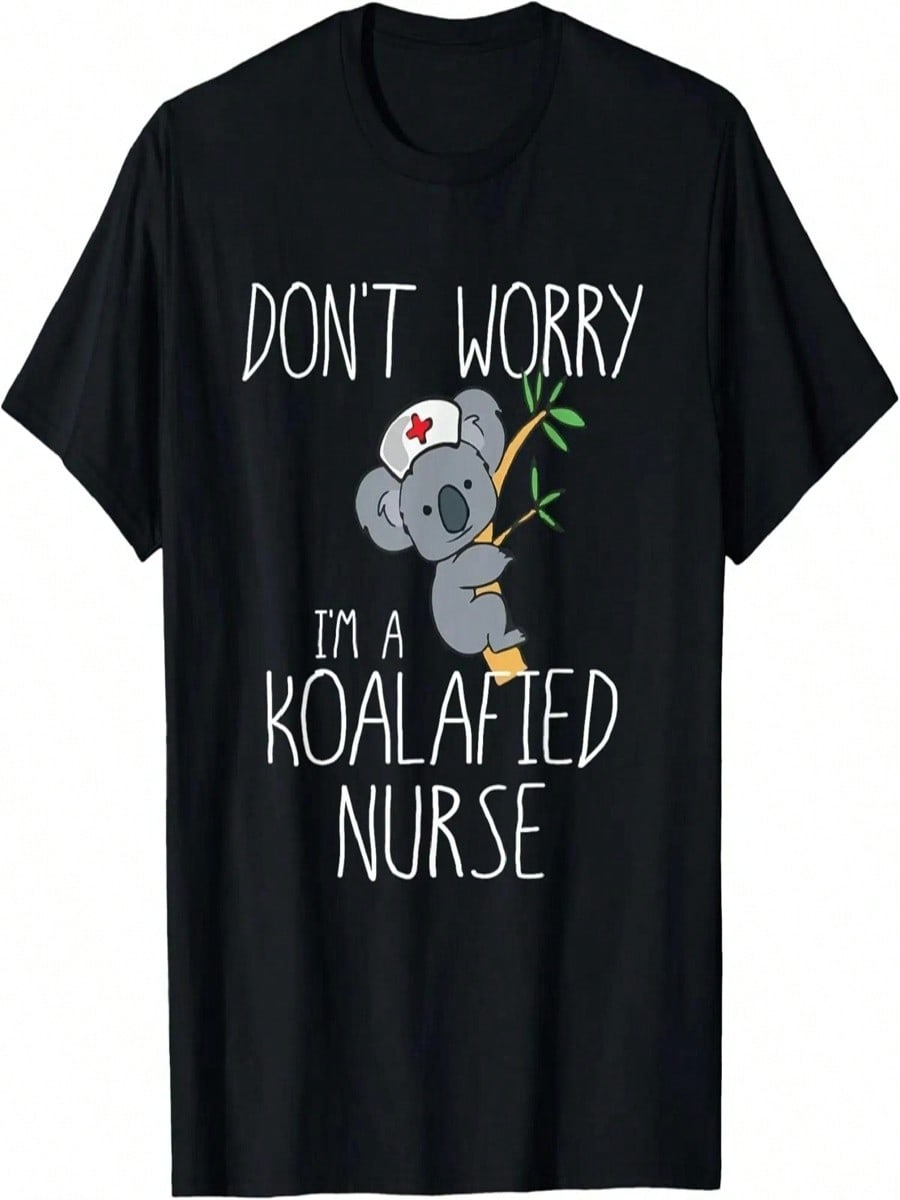 Nurse Gifts Koala Koalafied Nursing Qualified Fun T-Shirt S